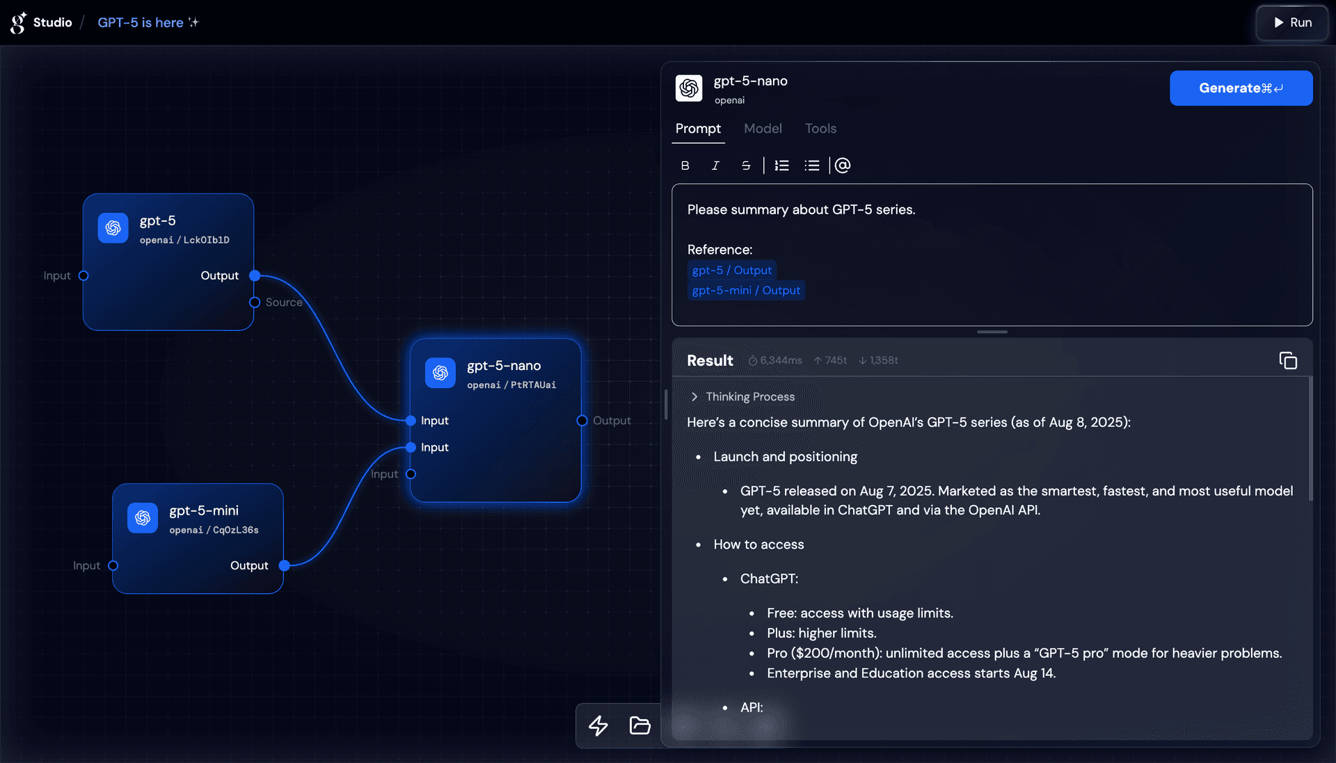 Giselle Now Supports OpenAI GPT-5 Series