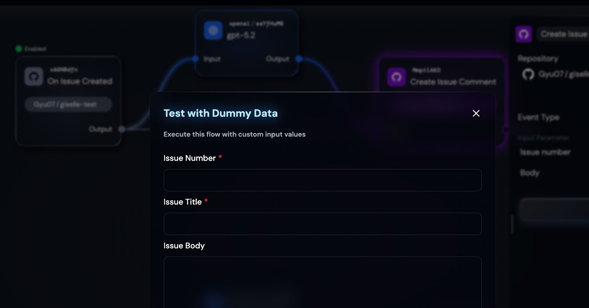 Test with Dummy Data